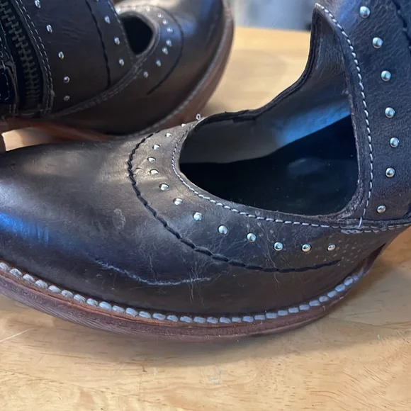 Freebird Leather Studded Brown Ankle Boots-Desert size 8 - Picture 10 of 15